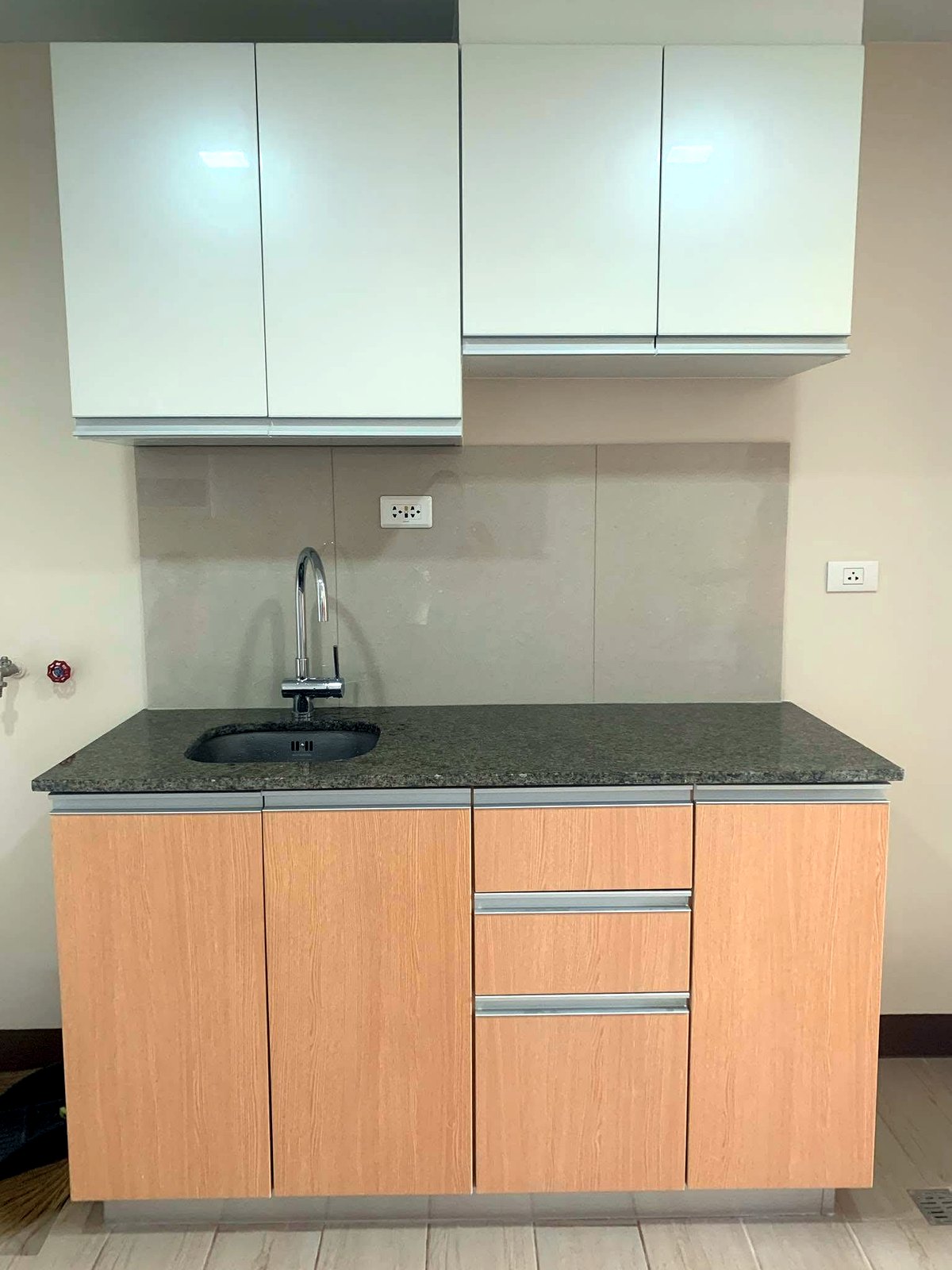 Kitchen cabinets and sink